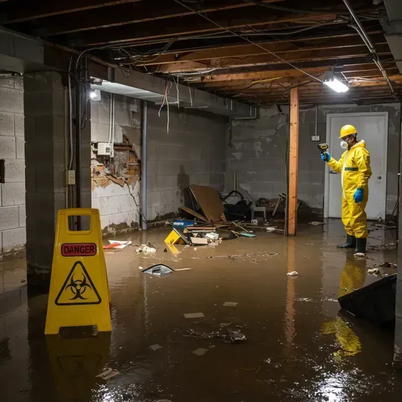 Flooded Basement Electrical Hazard in Tchula, MS Property